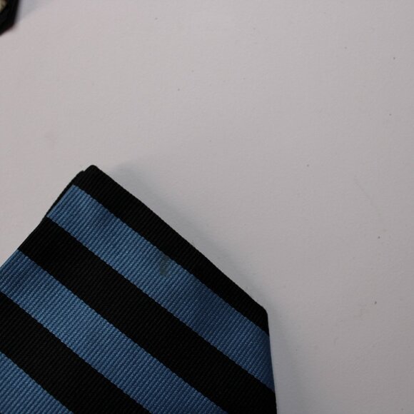 Lot of 2 Brooks Brothers Mens Neckties Blue Black Striped & Geometric Square - Picture 8 of 8